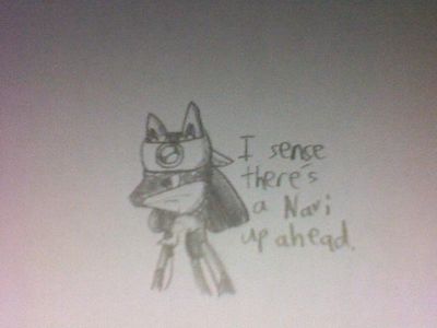 Lancario by GeorgeTheRaccoon
In Megaman Network Transmission, Lan suddenly seems to be able to sense powerful viruses.  One would think that would be Megaman's job.  Just where did you get those cyber aura powers of yours, Lan?
