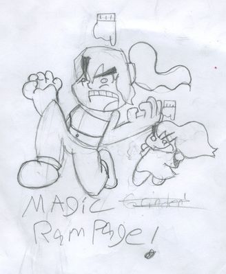 Magic Rampage by Bailey Cowell-fong
Evidently, the sped up magic grinding sessions in my Secret of Mana vids bears a bit of a resemblance to a certain rampage with a plank, in a vacation resort town far far away.  MAGIC RAMPAGE!
