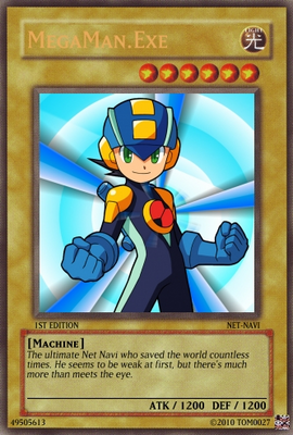 Megaman EXE Card by Tom0027
A heroic navi with limitless potential, Megaman.EXE seems like it would be a good card to have around.
