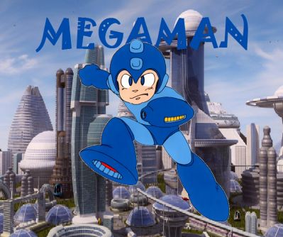 Mega Man by Henry
And time for the big man himself!  Nice futuristic city in the background.
