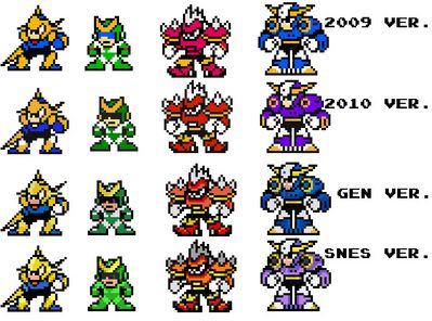 Mega Man Killers Colored by DelralionV2
Here we have various colored versions of the Mega Man Killers.... oh, and Quint.  The different styles used look rather nice I think.
