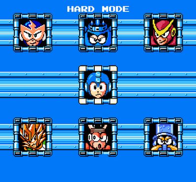 Mega Man Hard by DelralionV2
Here's the Hard Mode version....  Yeah, that lineup is looking pretty intimidating.
