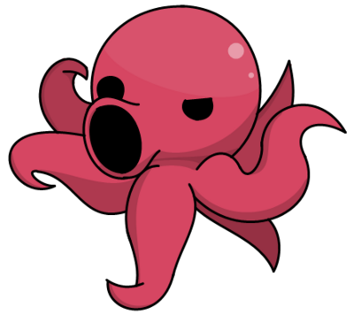 Octopus by Neo
The first boss of Gyoniku's apartment fortress, the Octopus is pretty simple.  More of an appetizer of things to come than a real threat.  Still, there's something stylish about him.
