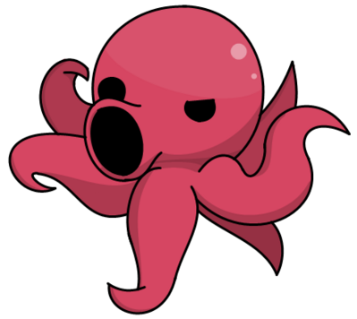 Octopus by Neo
The first boss of Gyoniku's apartment fortress, the Octopus is pretty simple.  More of an appetizer of things to come than a real threat.  Still, there's something stylish about him.
