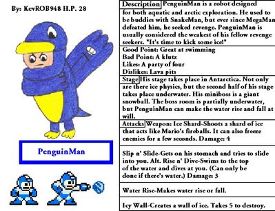 Penguin Man Revised by KevROB948
Here we have an updated profile for Penguin Man, giving more information about him.
