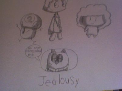 Jealousy by GeorgeTheRaccoon
...Evidently the artist feels jealousy toward other artists on the forums...  Granted, such feelings of jealousy and negativity, that's the sort of reason I don't know if I should have an area of the forums open for fan art discussion, especially since there's no real way I'd have time to carefully moderate it myself...

