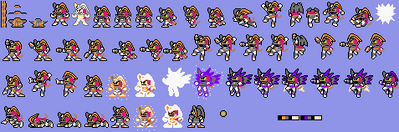 Pink Kitty Bass Sprites by tAll3ShyguySkullLand
Here we have a nicely editted sprite sheet, introducing Pink Kitty Bass!
