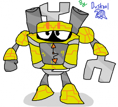 Piston Man by Duskool
This one looks like a hefty construction type robot, ready to pound the enemy.
