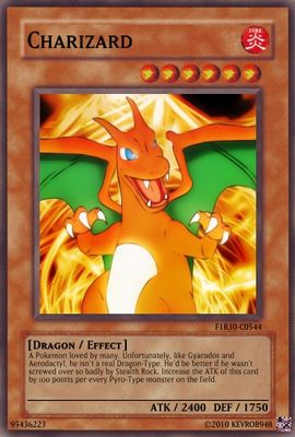 Charizard by KevROB948
Ah, Charizard, the first starter I ever trained.  I always did like him.  A shame he's so deathly allergic to Stealth Rock... freaking broken move...
