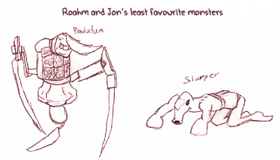 Least Favorite Silent Hill Monsters by Jon Causith
SH3 does seem to have its share of irritating monsters.  Between Slurpers constantly comboing you to the ground, and Pendulums basically never being worth the effort of fighting... yeah...
