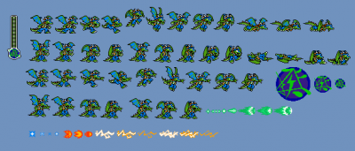 Roahm Sprite Sheet by Worenx
Quite a nice, full spriteset here, made by Worenx for a project in the works.  I quite like the various animations here.  Good to have some flying sprites and such!
