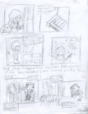 SH3 Random Doodles 2 by Bailey Cowell-fong
Heather's seemingly got some issues with doing things the obvious way...  Of course, that's not without precedent... is it, Harry?
