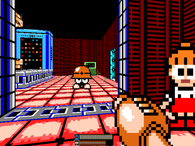 Custom Met Skin by RenzokukenLionheart
Evidently, it's possible to import custom skins into 8 Bit Deathmatch somehow?  That's pretty cool, and here we have an adorable example...  Though it's amusing that it still has an arm cannon out...
