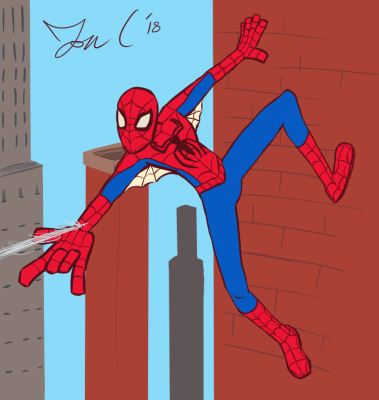 Spidey on the Wall by Jon Causith
Well, if the editor still needs pictures of Spider-Man, Jon's good at getting them XD
