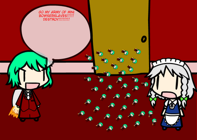 Sweet Revenge by Bowserslave
Methinks Bowserslave has finally had it with being stalked by Sakuya for things he didn't do.
