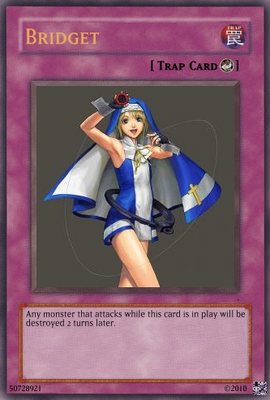 Trap Card by edfreak9001
....Well yes.  It's a trap indeed.  I've only played one of the Guilty Gear games, and wasn't particularly good at it.  I seem to remember Venom being my favorite character.  I liked his style, just a shame I was horrible at figuring out his moves.
