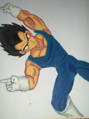 Vegeta by IrukaAoi
I admittedly don't know much about DBZ, but evidently this is Vegeta, getting into a fusion pose from what I've been told?
