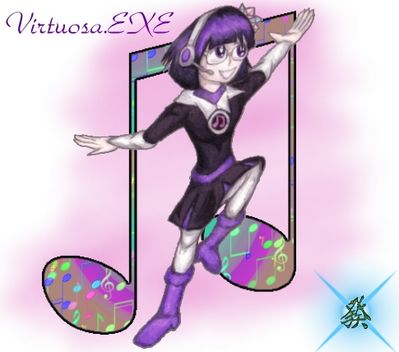 Virtuosa
A light-hearted navi embodying the soul of music.  Virtuosa prefers to stay away from battle, much preferring peaceful life on her home system.  She is often defended by her love, Pascal.  Virtuosa (c) R. Mythril
