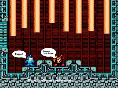 Quick Man Critical Attack by KevROB948
In Mega Man Powered Up, the Robot Masters all have critical attacks they'll do when they're low on health...  So what if there had been a Powered Up 2?  What if Quick Man had such an attack?.......  Bad things, man.... bad things...
