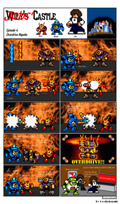 Wily Castle 4 by cooljobsrule
It looks like Napalm Man is going even crazier than before!  This doesn't sound good for Quick Man and Needle Man...
