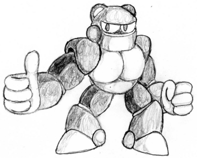 Ape Man by Hfbn2
Another of the new Robot Masters from this game, here we see Ape Man.  I imagine he'd be quite a powerful one.

