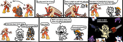 Love Advice for Blaziken by ioddandodd
Hmm....  Is this really the best place to ask for romantic advice...?
