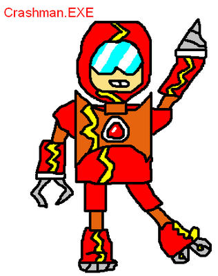 CrashMan EXE by MrNintendorulez
This CrashMan design seems pretty stylish, likely a swift opponent on his roller skates.
