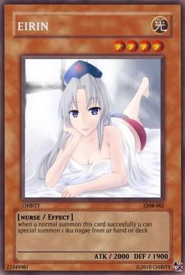 Eirin Card by EXEcosmoman20
That does seem like a rather strange effect...  I'm not sure of any connections between Eirin and Iku...
