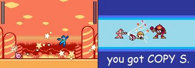 Kirby's Ability by joeandson
Mega Man getting Kirby's ability?  Well, I suppose it just removes those pesky steps like actually beating opponents to get their abilities.

