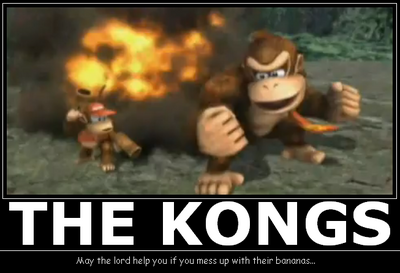 The Kongs by GandWatch
These are two monkeys you don't want to cross...  I mean, did you see their entry in Brawl?  Don't get on their bad side!
