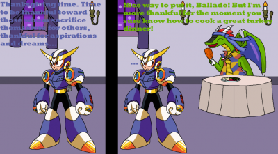 A Thankful Ballade by MegamanNerd63
So if Ballade puts his all into everything, does that mean we'll see him competing on Iron Chef one of these days?
