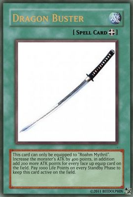 Dragon Buster by beedolphin
I've always loved swords, especially katanas, and thus it became my weapon of choice.  This one looks quite nice indeed.
