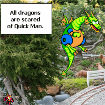 Fear of Quick Man by SammerYoshi
I'm pretty sure the fear of Quick Man isn't limited only to dragons...
