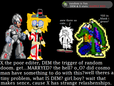 The Strange Ending by ioddandodd
.....Well, hopefully getting married will de-emo X a bit ^_^;
