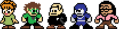The Bad Group by MegaBetaman
To go with the rest of the MST sprites, here we have the various Mads of the series!  Here we have Pearl, Dr. Forester, TV's Frank, Observer (Brain Guy), and Professor Bobo.
