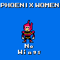 Phoenix Woman Sprite by SammerYoshi
Here we have a sprite of Phoenix Woman.  It is perhaps a little tricky to pick up on a phoenix theme over just a fire theme without more avian influence, though.
